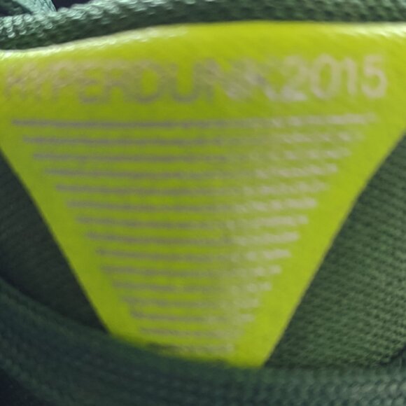 Nike Hyperdunk2015 gorge green with silver swoop high top tennis shoe, size 9 - Picture 4 of 8